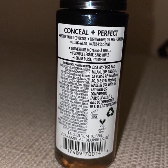 🆕milani 2IN1 FOUNDATION+CONCEAL 14 GOLDEN TOFFEE - Picture 4 of 6